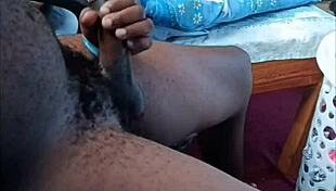 Huge Cumshot from African Amateur Couples on Sheer