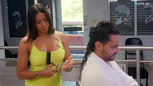 That Slutty Latina Stylist Fucks Her Client!