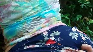 Latina wife fucks in the woods