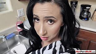 Fucking My Busty Stepmother While She Doing The Dishes