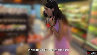 cumwalk in public supermarket - facial fetish outdoor blowjob 😏