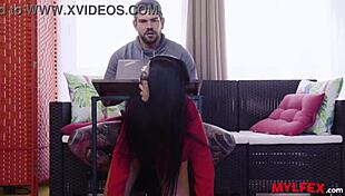 Mylfex sweet spanish milf confronted by boy of the house