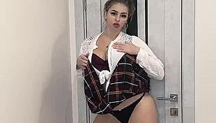 A Neighbor With Natural Tits Visits Your Room