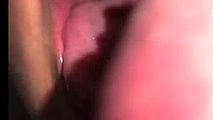 sabrinafoxy, the colombian latina, starts the week with a great blowjob for her boyfriend, swallowing his hot cum.