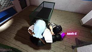 The Woman Left A Friend At The Door And Went Into The Store And Saw The Store Saleswoman On Top Of Bbcs Dick She Couldnt Resist And Went To Touch Him And Get Fucked By Him