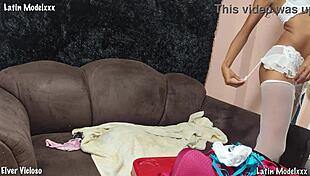 my stepdaughter deciding which lingerie to use to pose and fuck her asshole looks delicious