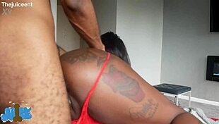 Stuck Then FUCKED By Big Black Cock.