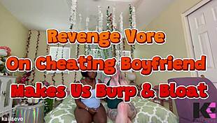 revenge vore on cheating boyfriend burps and bloats
