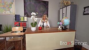 Teacher And Student Step Siblings Engage In Threesome Duos.