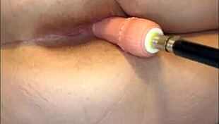 Pale Skin Pawg Fucks Machine from All Angles