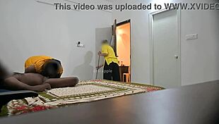 Blowjob and hard fucking while maid cleans room