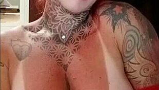 Athletic Redhead with Tan Lines and Tattoos