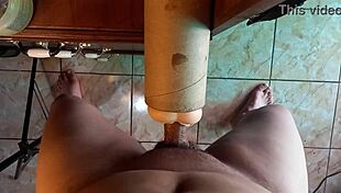 Intense Fucking Of Huge Rubber Vagina Until Cumshot