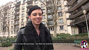 Short-Haired Brunette in Amazing Gangbang!