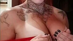 Athletic Redhead with Tan Lines and Tattoos