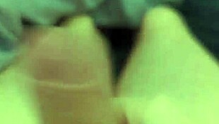 Guy masturbates naked while watching homemade porn