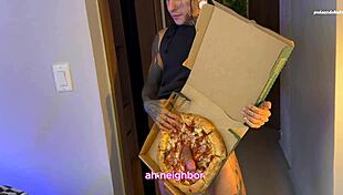 neighbor delivers pizza leading to intimate threesome with leyne rodriguez