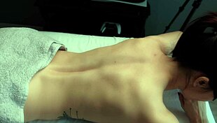 my neighbor, a massage therapist, gave me a deepthroat massage and stretched my tight ass with his big cock...