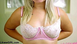 stunning teen blonde model enjoys a relaxing bath photoshoot