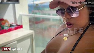 Married slut, why do you exhibit naked on the balcony?