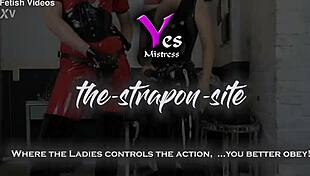 this strapon gangbang is intense