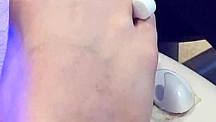 Shemale receives foot treatment