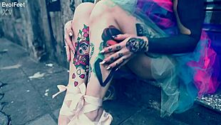 Sexy Latina Fetish Ballerina In Heels Dances, Sucks, And Gets Choked Outdoors