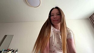 Big ass babe gives slobbery blowjob