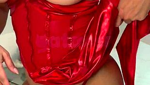 this christmas, the wife dressed as a gift for her husband in a special video