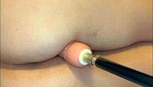 Pale Skin Pawg Fucks Machine from All Angles