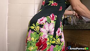 wife's into fucking while hubby checks stepson's cummed mags 😈