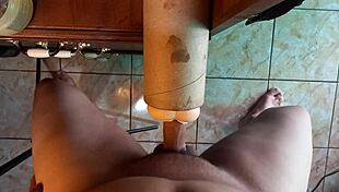 Intense Fucking Of Huge Rubber Vagina Until Cumshot