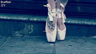 Sexy Latina Fetish Ballerina In Heels Dances, Sucks, And Gets Choked Outdoors