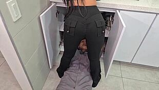 Horny Colombian Seduces The Plumber And Ends Up Riding His Cock - Alejandra Palacios