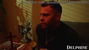 Sexy church babe Aiden Ashley fucks the priest in hardcore roleplay