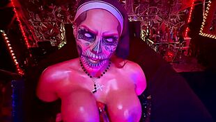 Sinister Nun Gives Joi In Hell