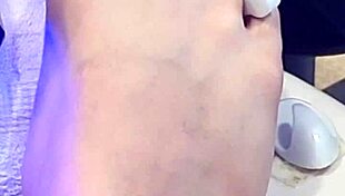 Shemale receives foot treatment