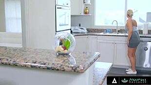 Busty Milf Christie Stevens Teaches Stepson Nuru Massage Techniques