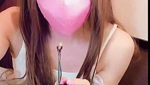 Crossdressing individual makes prank call then masturbates.