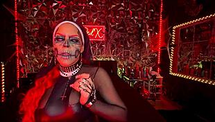 Sinister Nun Gives Joi In Hell