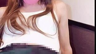 Crossdressing individual makes prank call then masturbates.