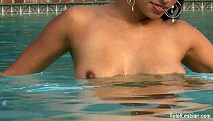 Brunette babes playfully explore with toys