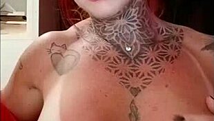 Athletic Redhead with Tan Lines and Tattoos