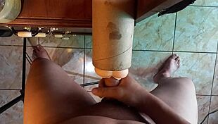 Intense Fucking Of Huge Rubber Vagina Until Cumshot