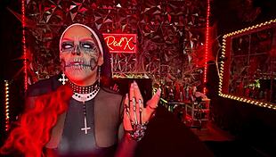 Sinister Nun Gives Joi In Hell