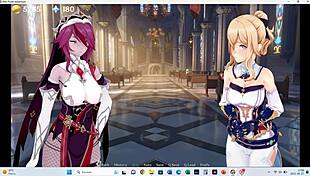 Intense Genshin-Inspired Anime Porn Features Big Tits Bent Over For Doggystyle And Sucking.