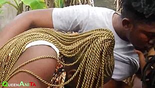 Enjoying outdoor fun with ebony ladies