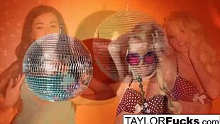 Hot 70s sluts finger each other's cunts in nude lesbian pornstar action.