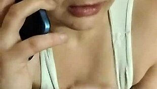 Pornnapplepie visits again as old man calls interrupting her cheating phone sex