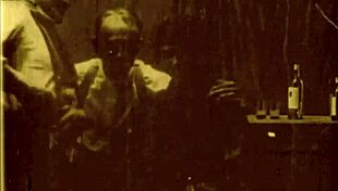 Granny shows off her hairy pussy in vintage fucking scene